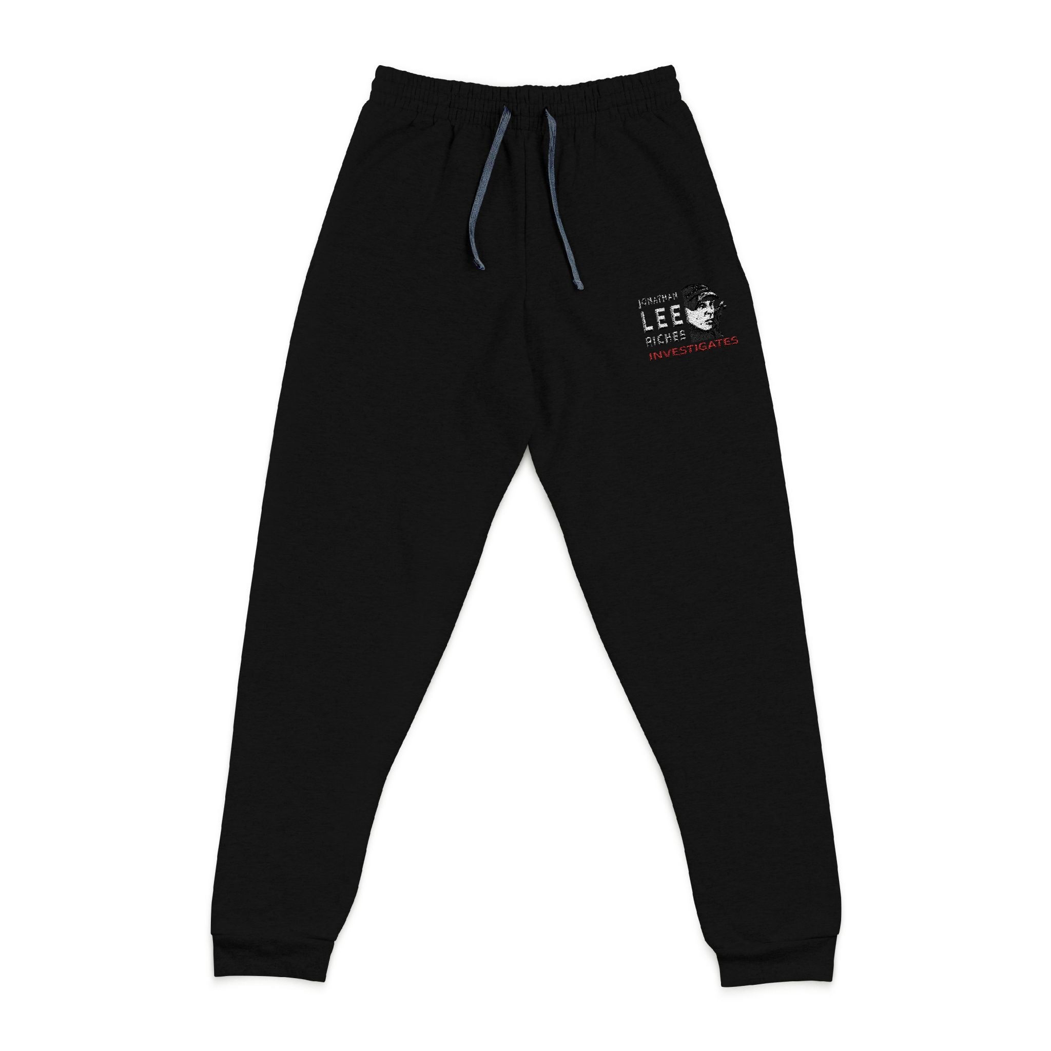 Jonathan Lee Riches Investigates Embroidered Charcoal Joggers