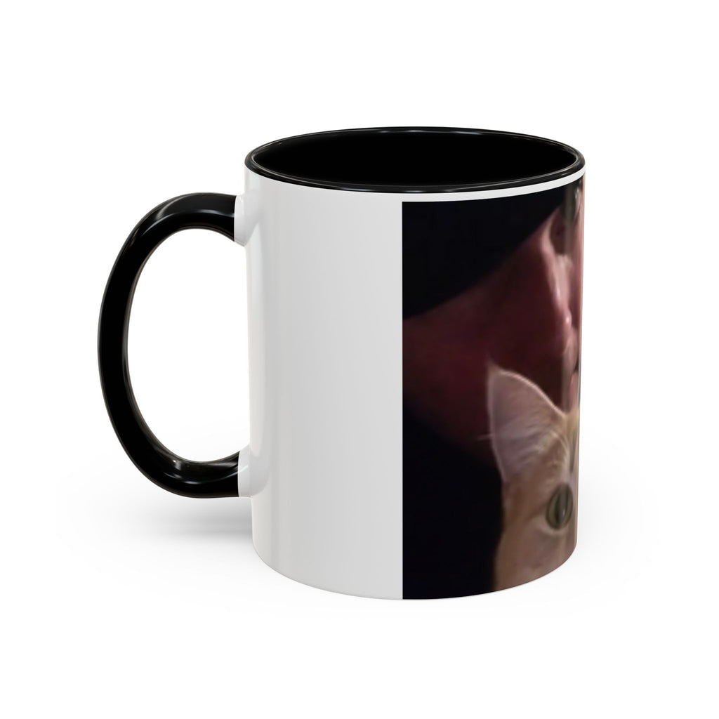 JLR Investigates with cat photo 11oz ceramic mug — Black interior and handle — JLR Investigates