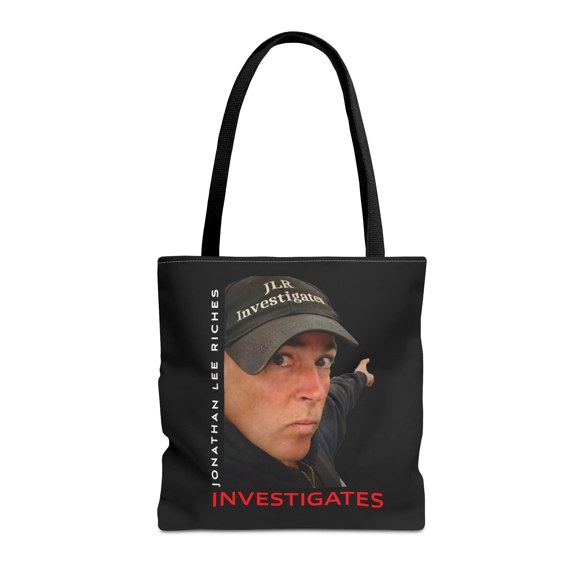 Jonathan Lee Riches Investigates Tote Bag — Investigative Podcast Host Photo Tote