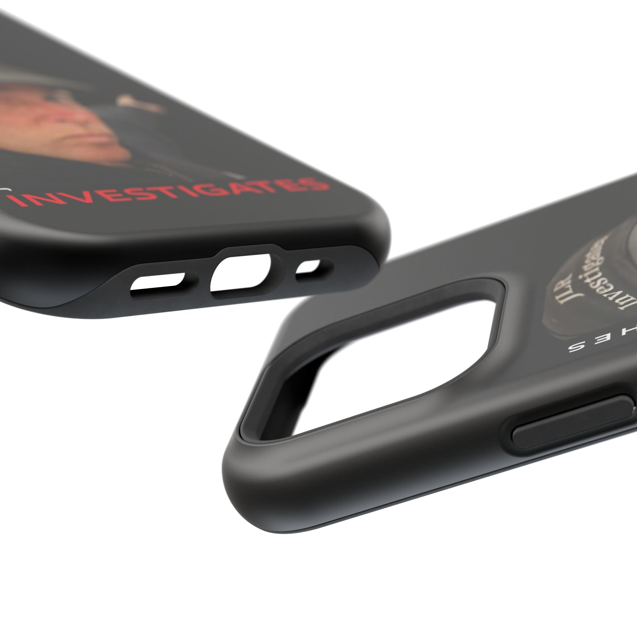 Phone Case — 'JLR© Investigates' Magnetic Impact-Resistant Case with Jonathan Lee Riches Portrait