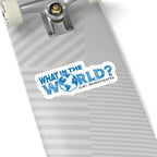 What In The World? JLR© Investigates sticker on metal clipboard surface