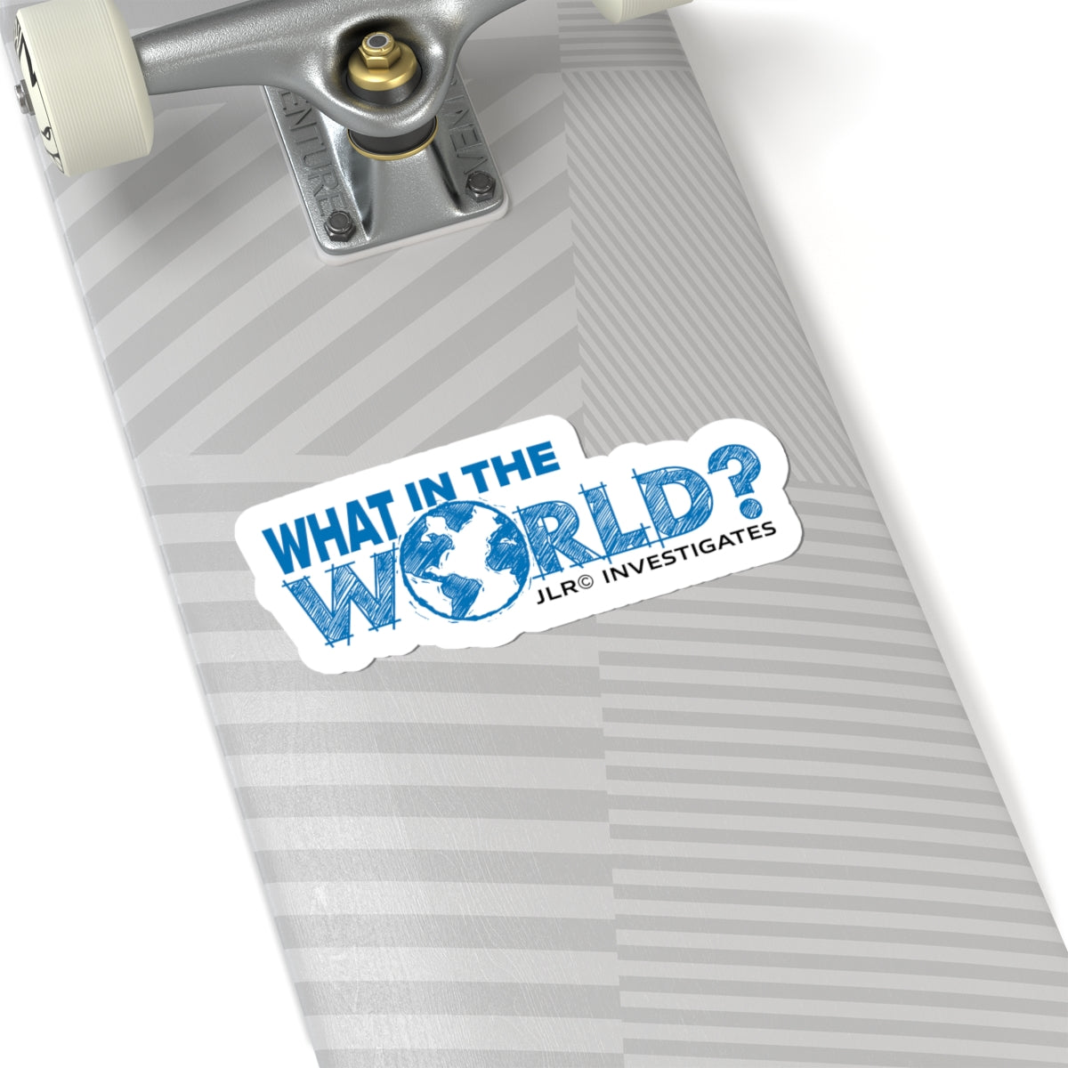 What In The World? JLR© Investigates sticker on metal clipboard surface