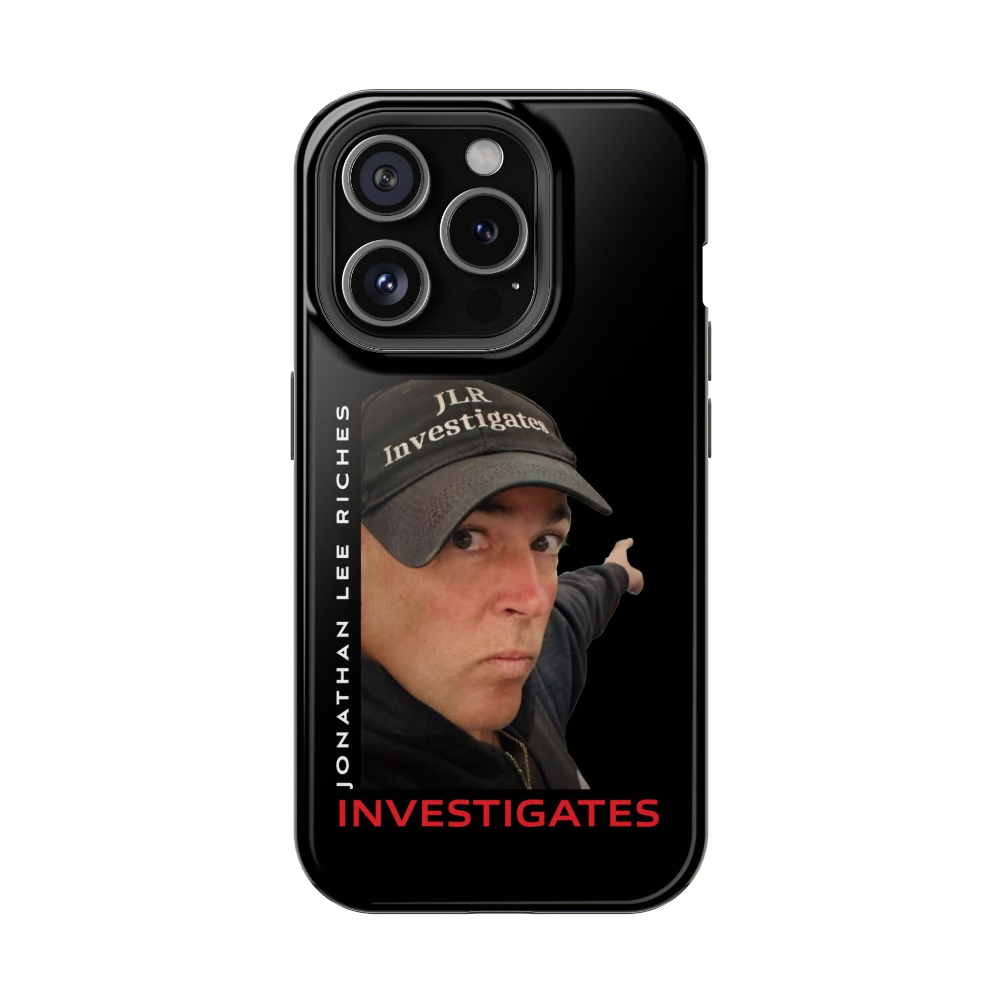 Phone Case — 'JLR© Investigates' Magnetic Impact-Resistant Case with Jonathan Lee Riches Portrait