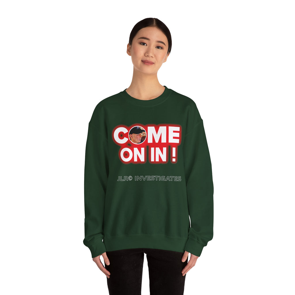 Come On In! JLR© Investigates Unisex Heavy Blend™ Crewneck Sweatshirt