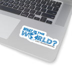 What In The World? JLR© Investigates sticker on silver laptop keyboard