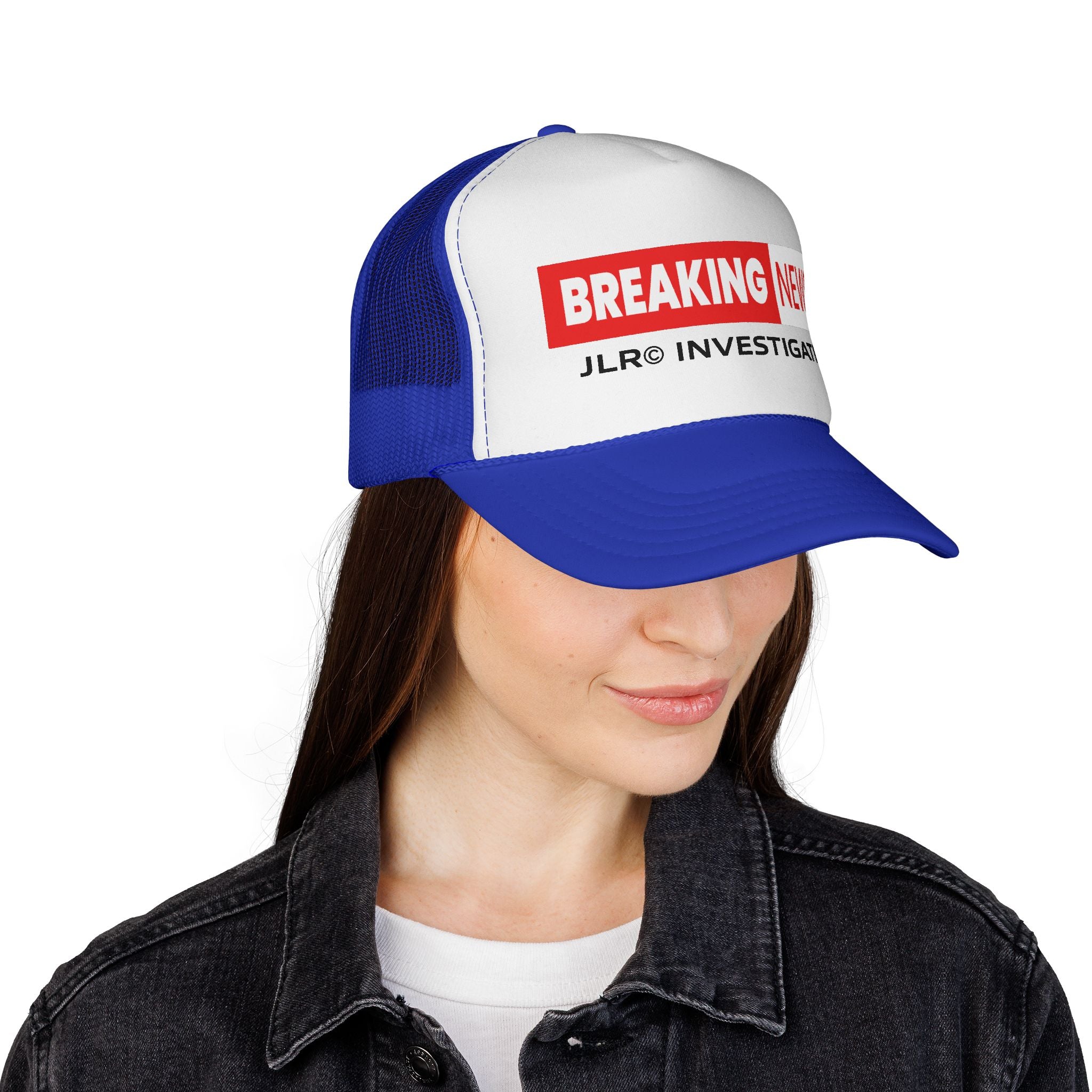 Trucker Cap — "Breaking News: JLR© Investigates Retro Mesh Hat