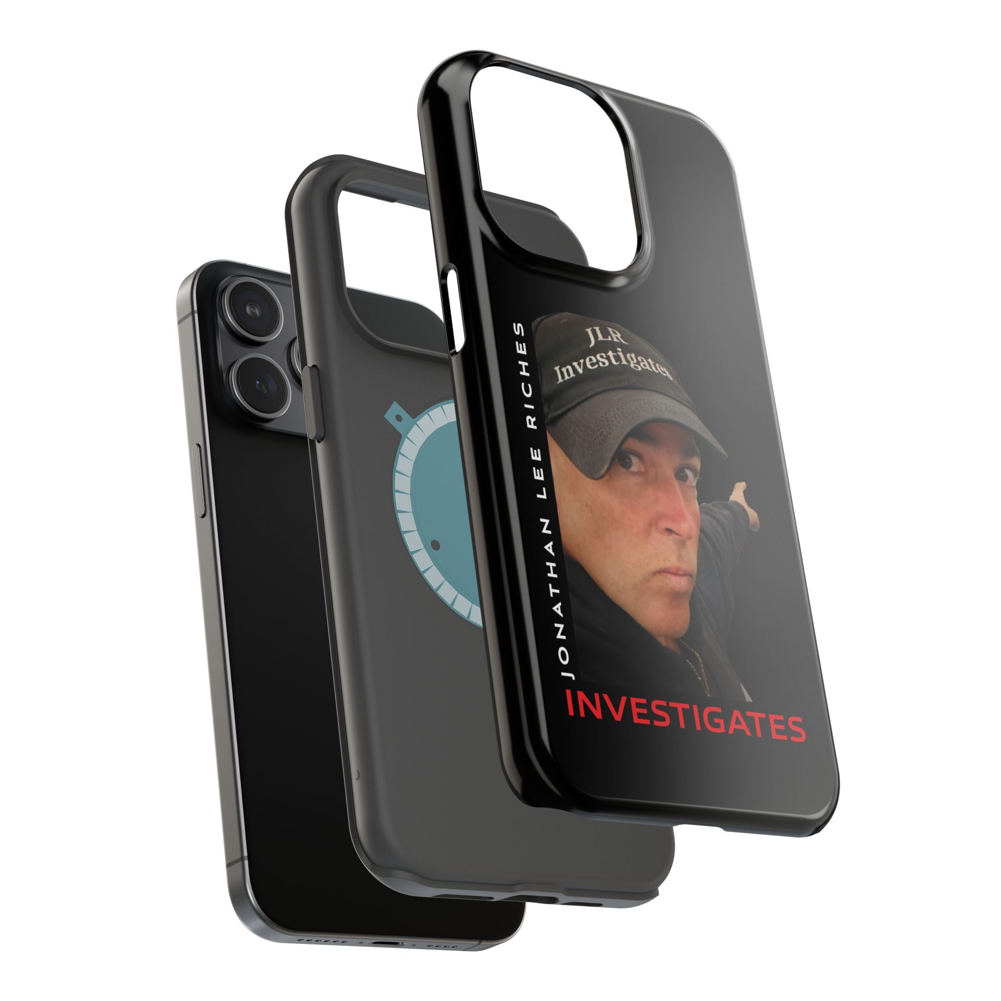 Phone Case — 'JLR© Investigates' Magnetic Impact-Resistant Case with Jonathan Lee Riches Portrait