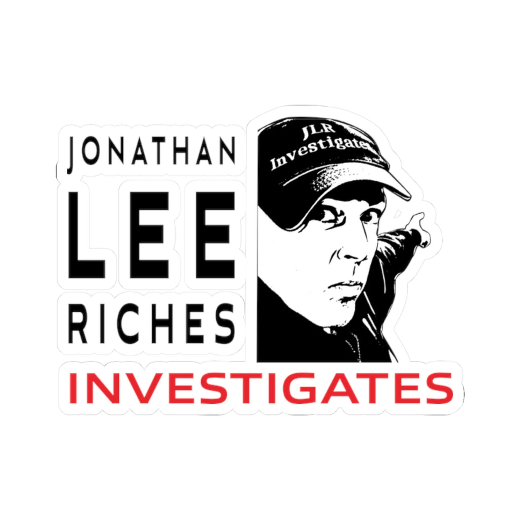 Jonathan Lee Riches Investigates Sticker — Kiss-Cut Laptop Decal