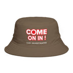 Bucket Hat — "COME ON IN! JLR© Investigates" Retro Investigative Logo