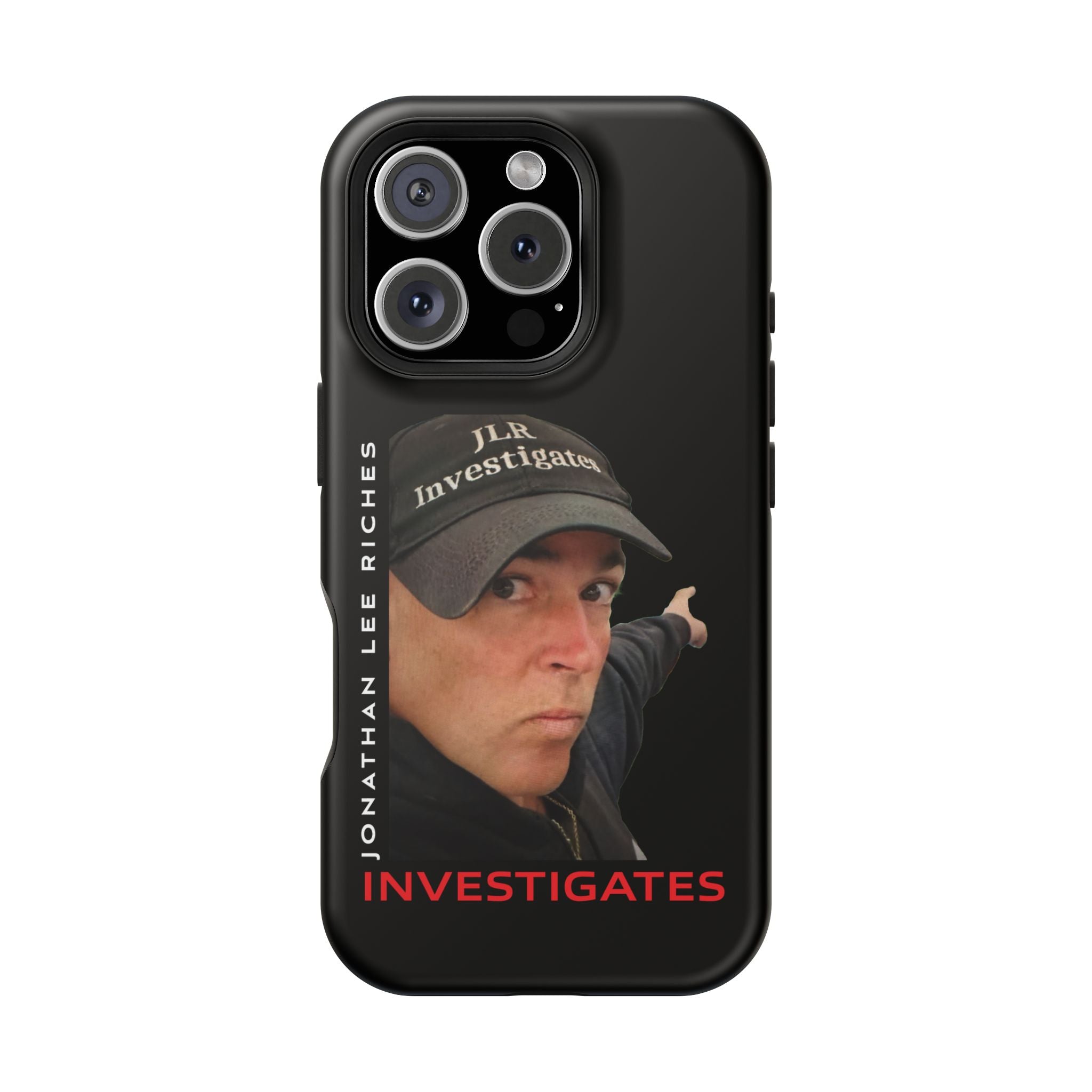 Phone Case — 'JLR© Investigates' Magnetic Impact-Resistant Case with Jonathan Lee Riches Portrait