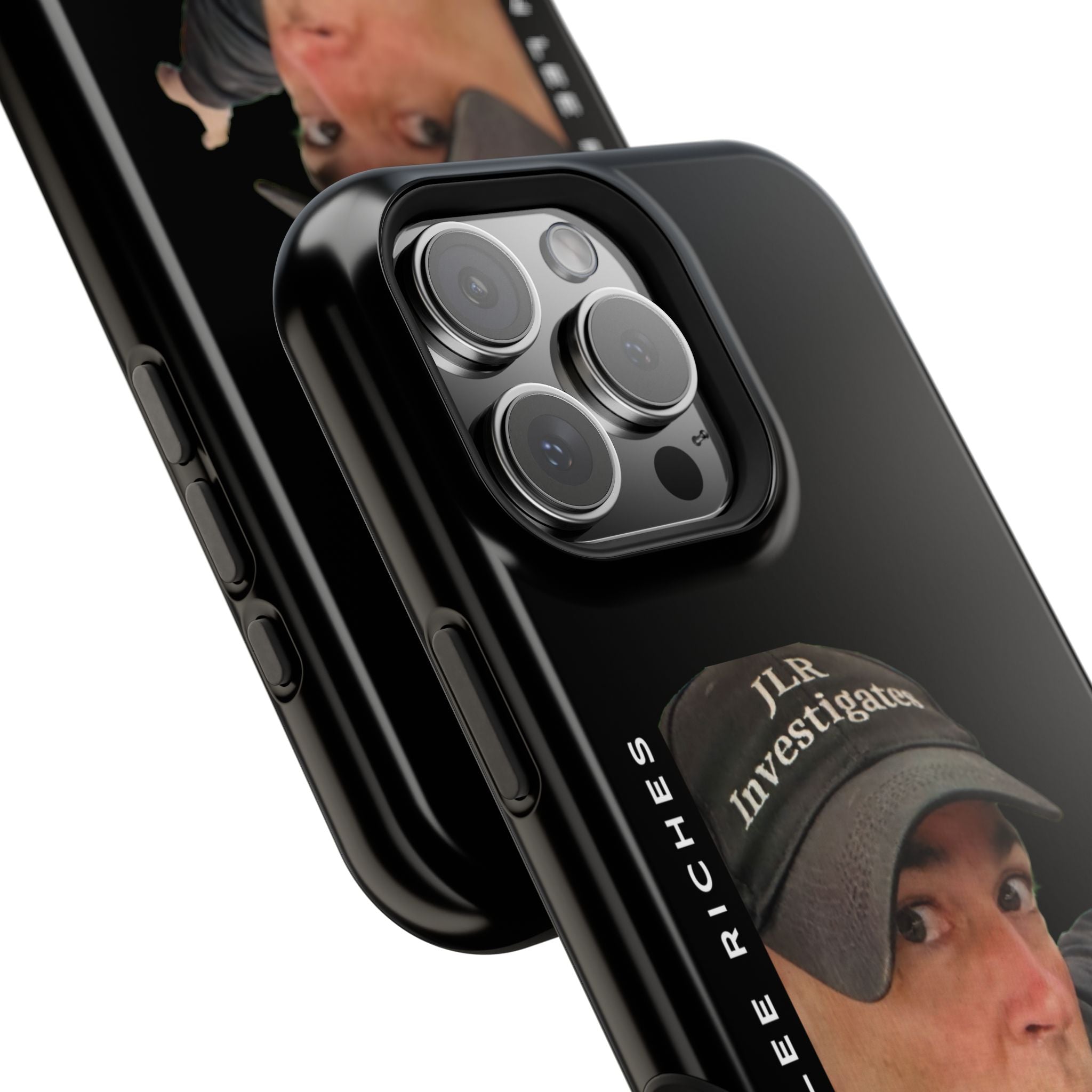 Phone Case — 'JLR© Investigates' Magnetic Impact-Resistant Case with Jonathan Lee Riches Portrait