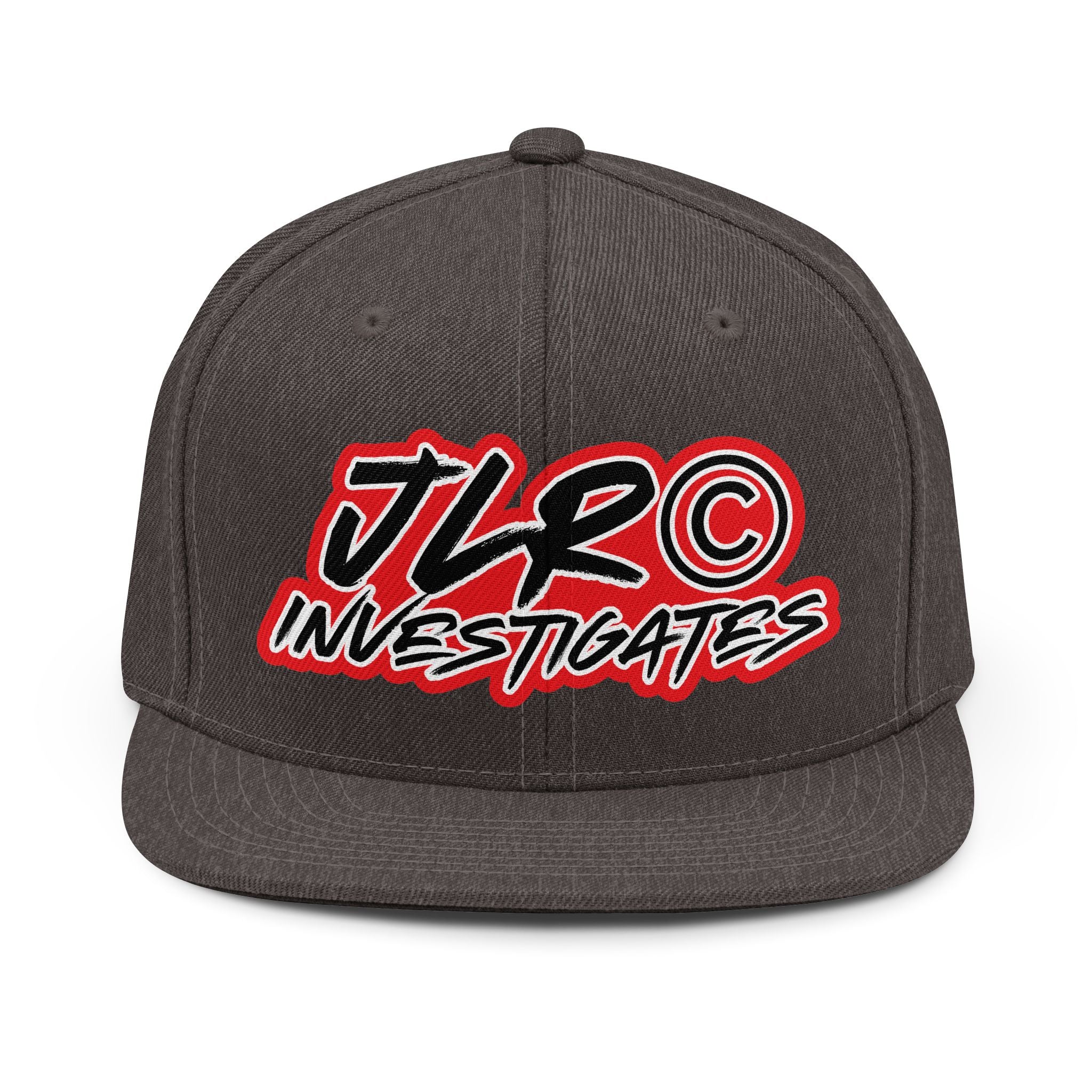 Snapback Hat — "JLR© Investigates" Logo Streetwear Cap