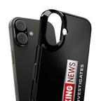Slim Phone Case — "Breaking News" JLR© Investigates Graphic