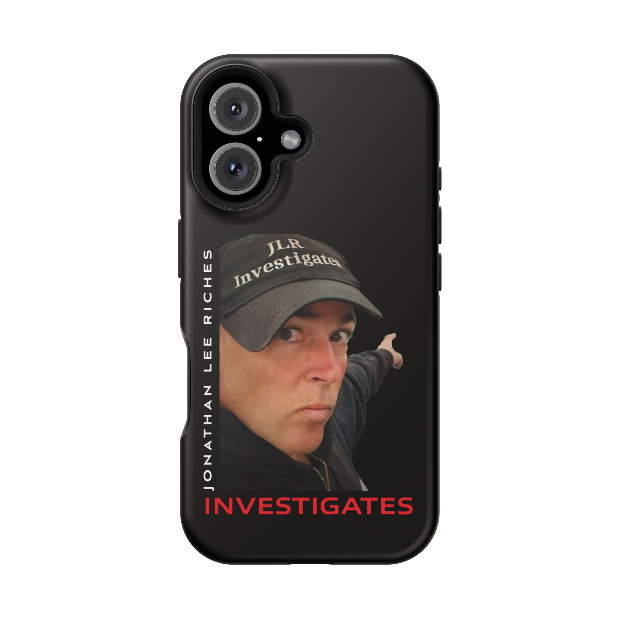 Phone Case — 'JLR© Investigates' Magnetic Impact-Resistant Case with Jonathan Lee Riches Portrait