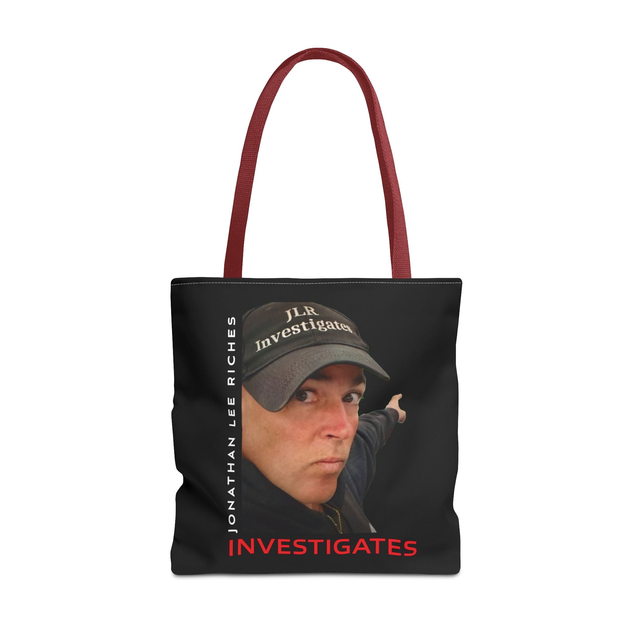 Jonathan Lee Riches Investigates Tote Bag — Investigative Podcast Host Photo Tote