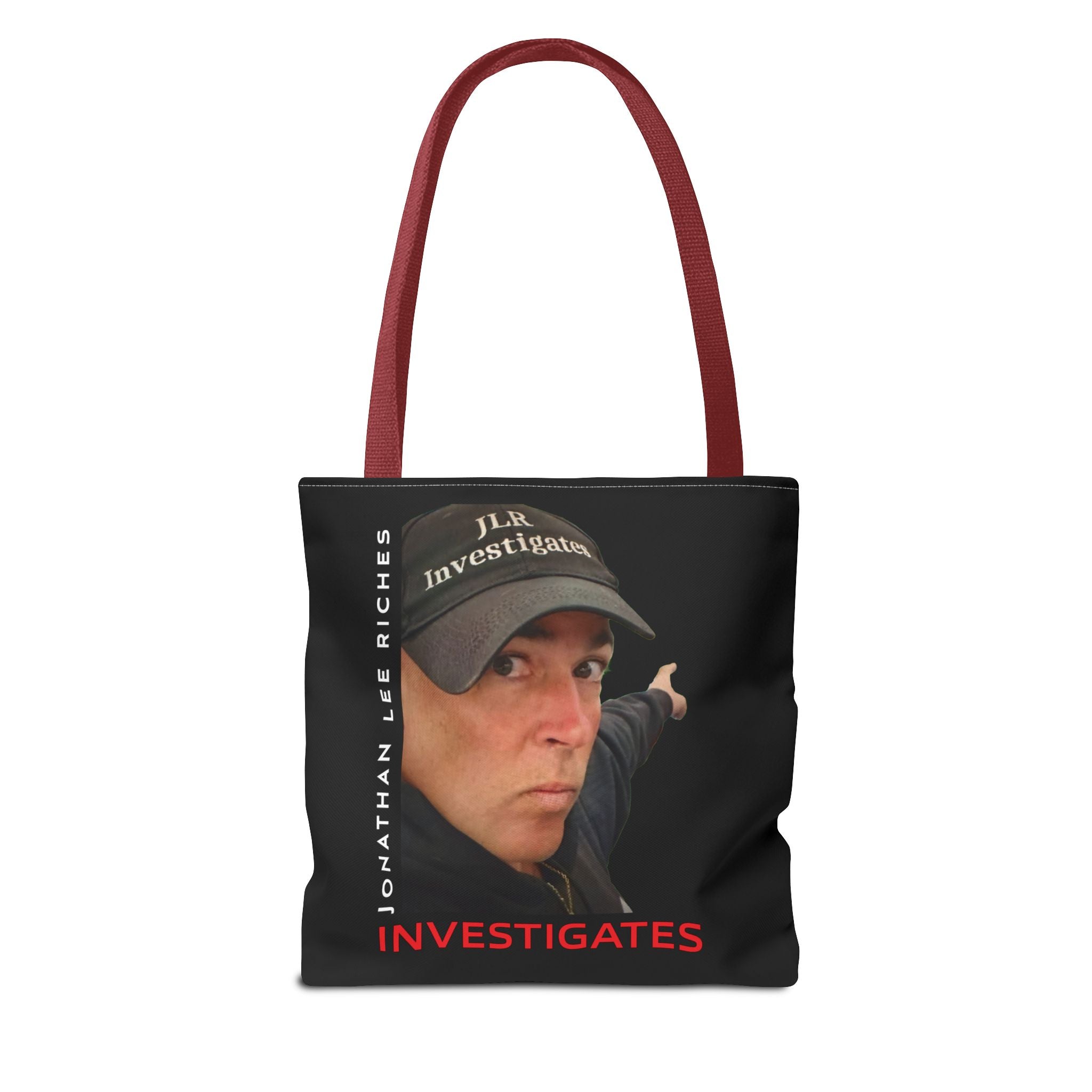 Jonathan Lee Riches Investigates Tote Bag — Investigative Podcast Host Photo Tote