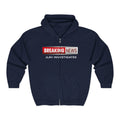 Breaking News Zip Hoodie — "Breaking News: JLR© Investigates" Full‑Zip Sweatshirt