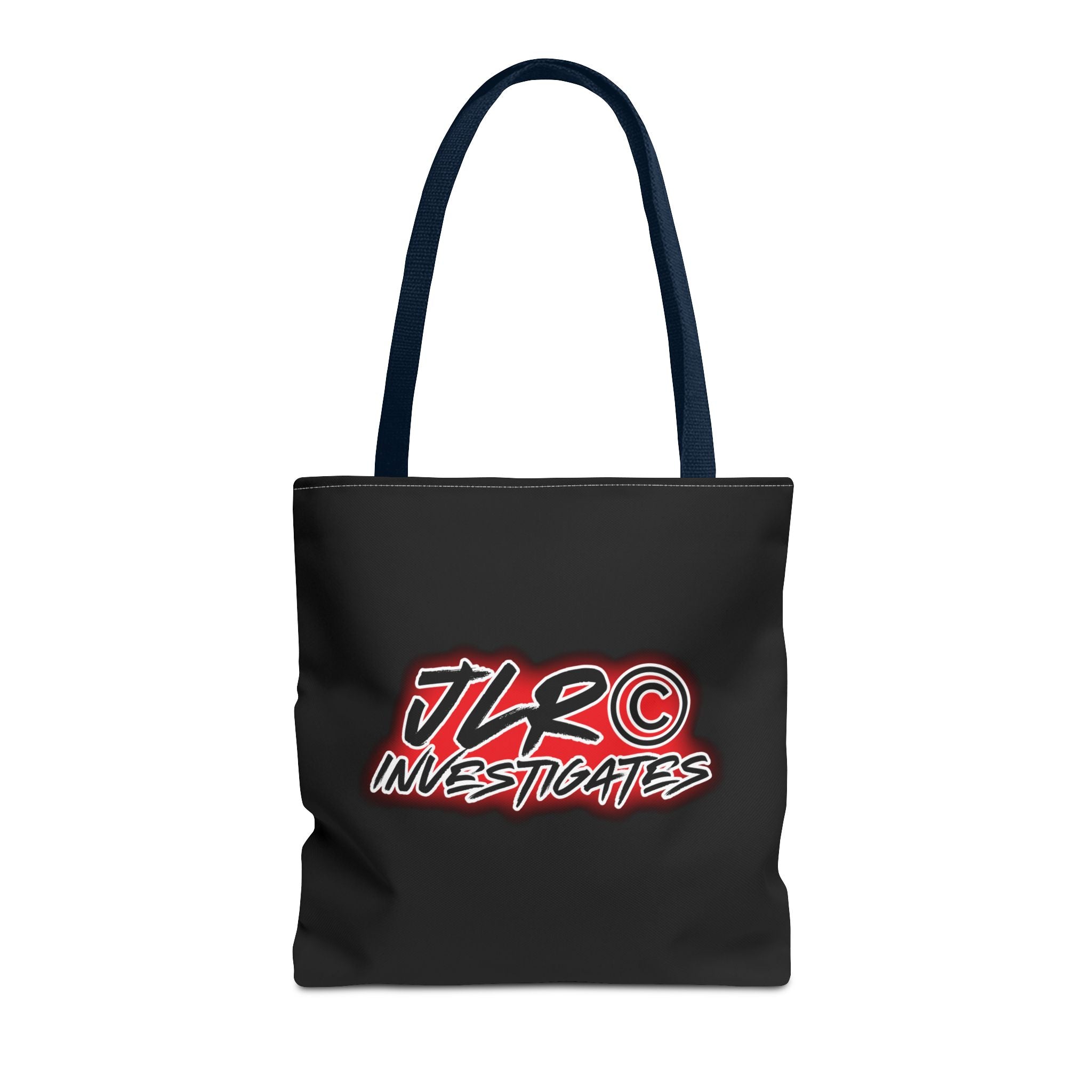 JLR© Investigates Logo Tote Bag — Black Branded Everyday Tote