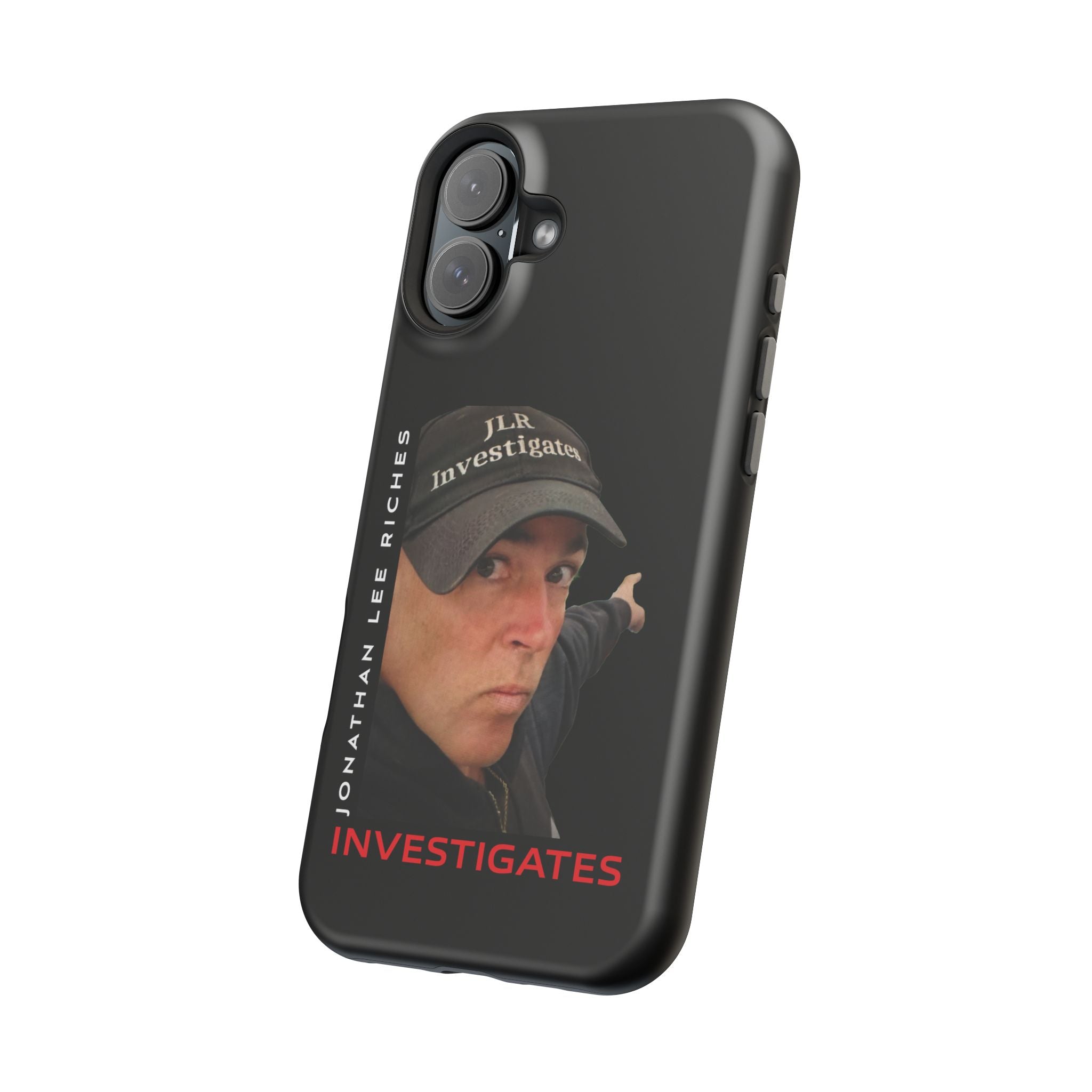 Phone Case — 'JLR© Investigates' Magnetic Impact-Resistant Case with Jonathan Lee Riches Portrait