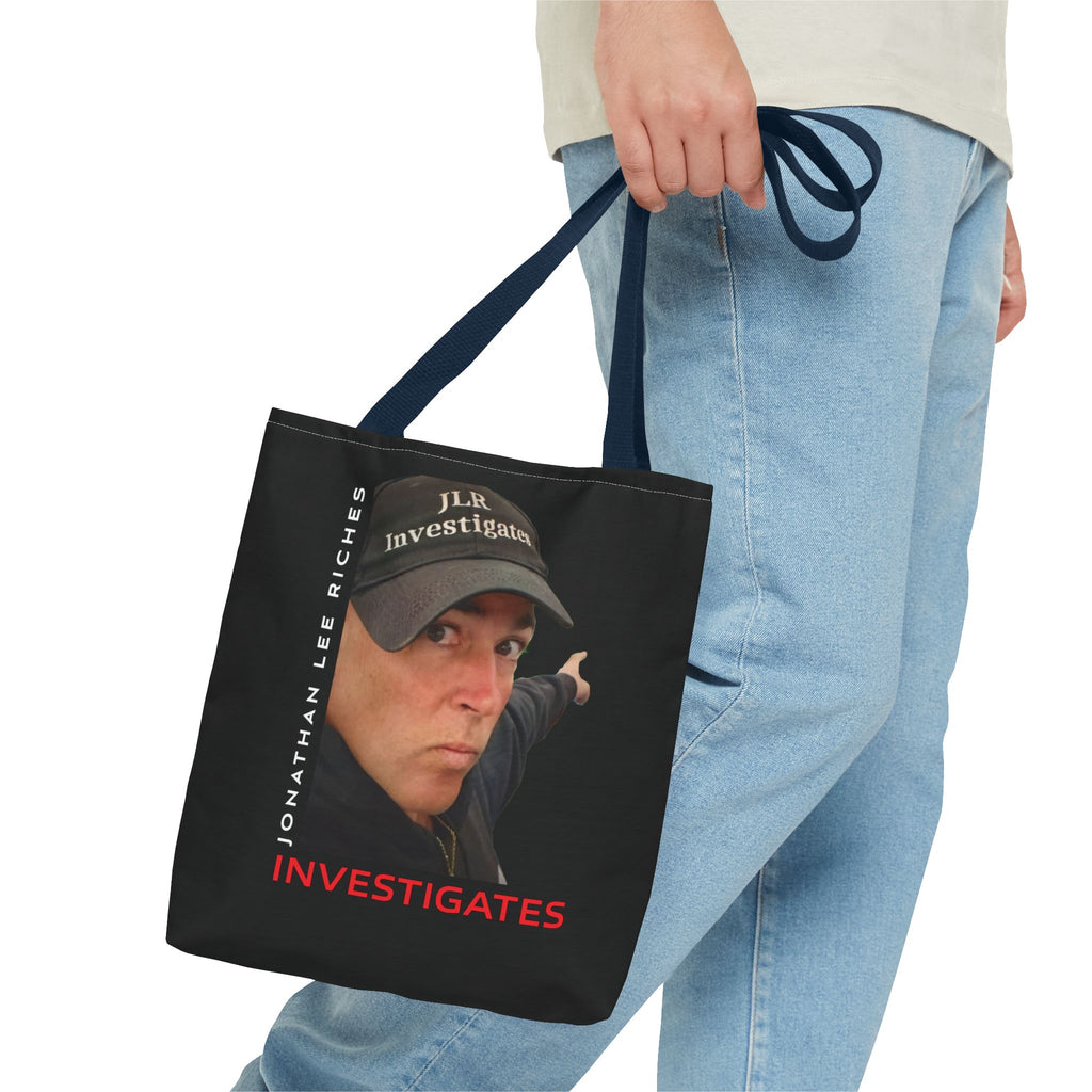 Jonathan Lee Riches Investigates Tote Bag — Investigative Podcast Host Photo Tote