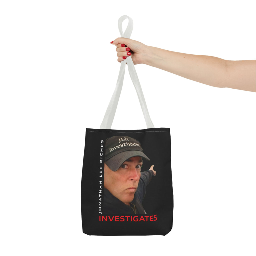 Jonathan Lee Riches Investigates Tote Bag — Investigative Podcast Host Photo Tote