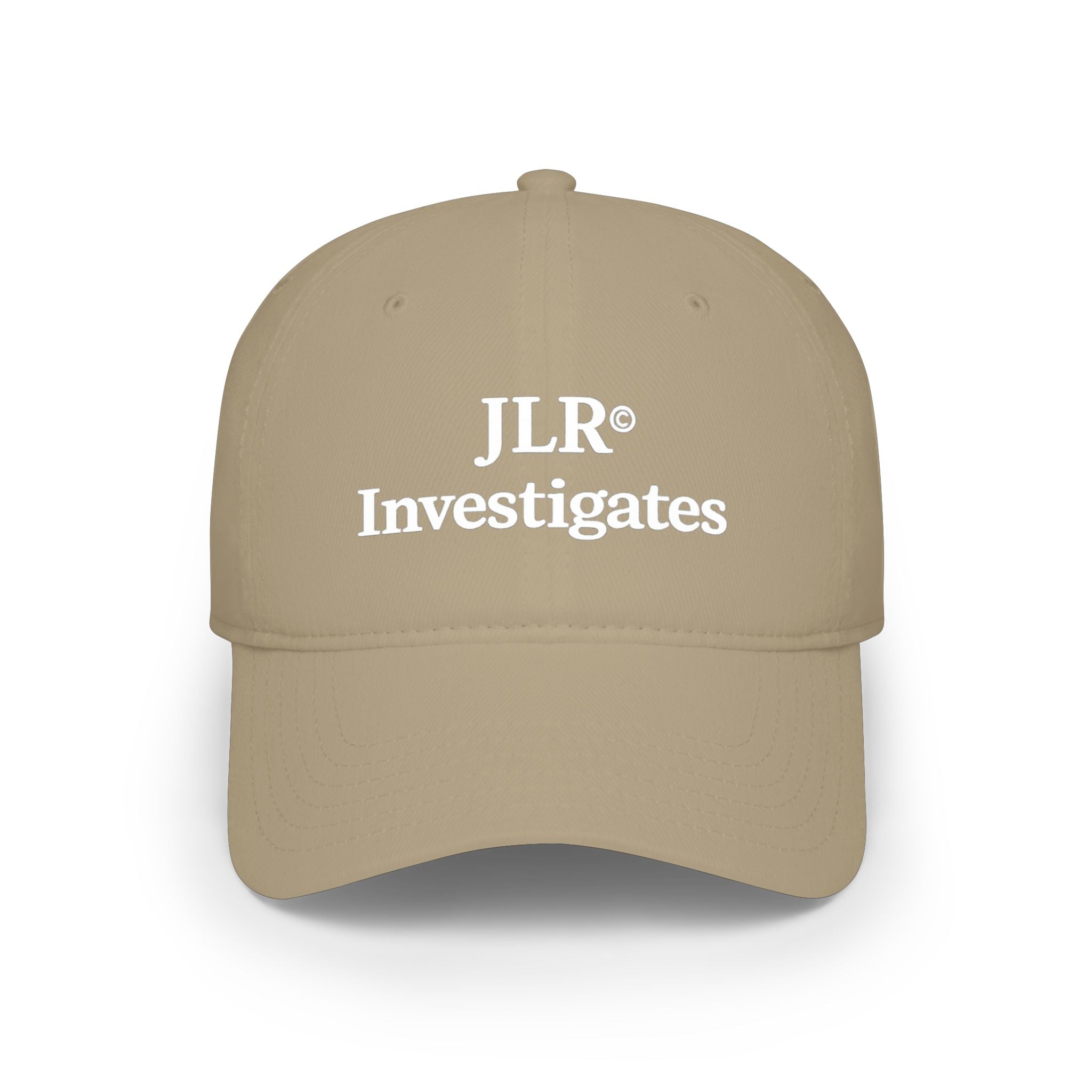 Retro JLR© Investigates Baseball Hat in khaki — front view