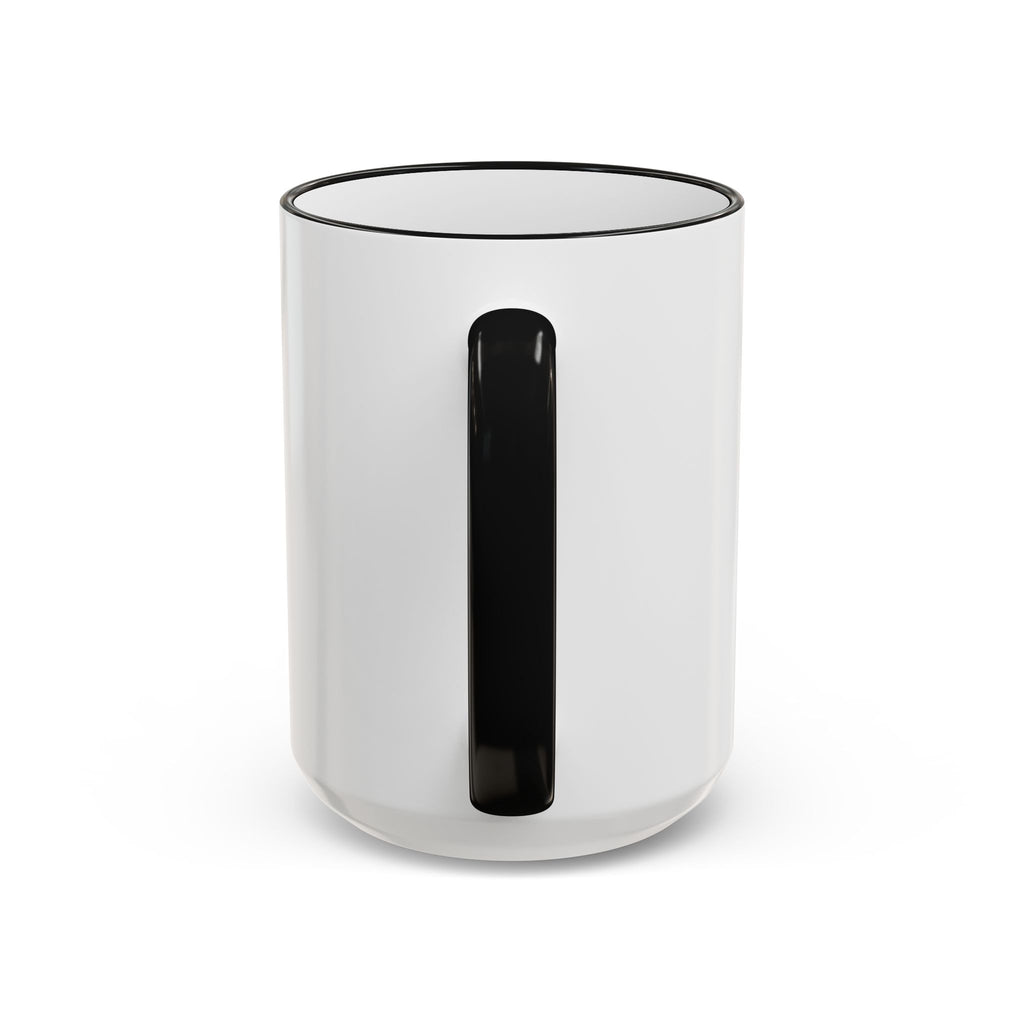 Whackadoodle Wednesday 15oz white ceramic coffee mug with black rim and handle and bold graphic print — JLR Investigates