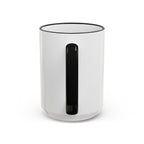 Whackadoodle Wednesday 15oz white ceramic coffee mug with black rim and handle and bold graphic print — JLR Investigates