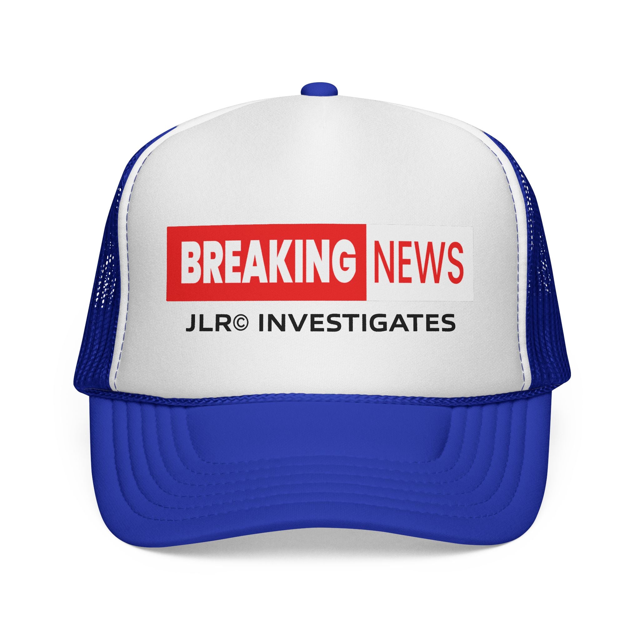 Trucker Cap — "Breaking News: JLR© Investigates Retro Mesh Hat