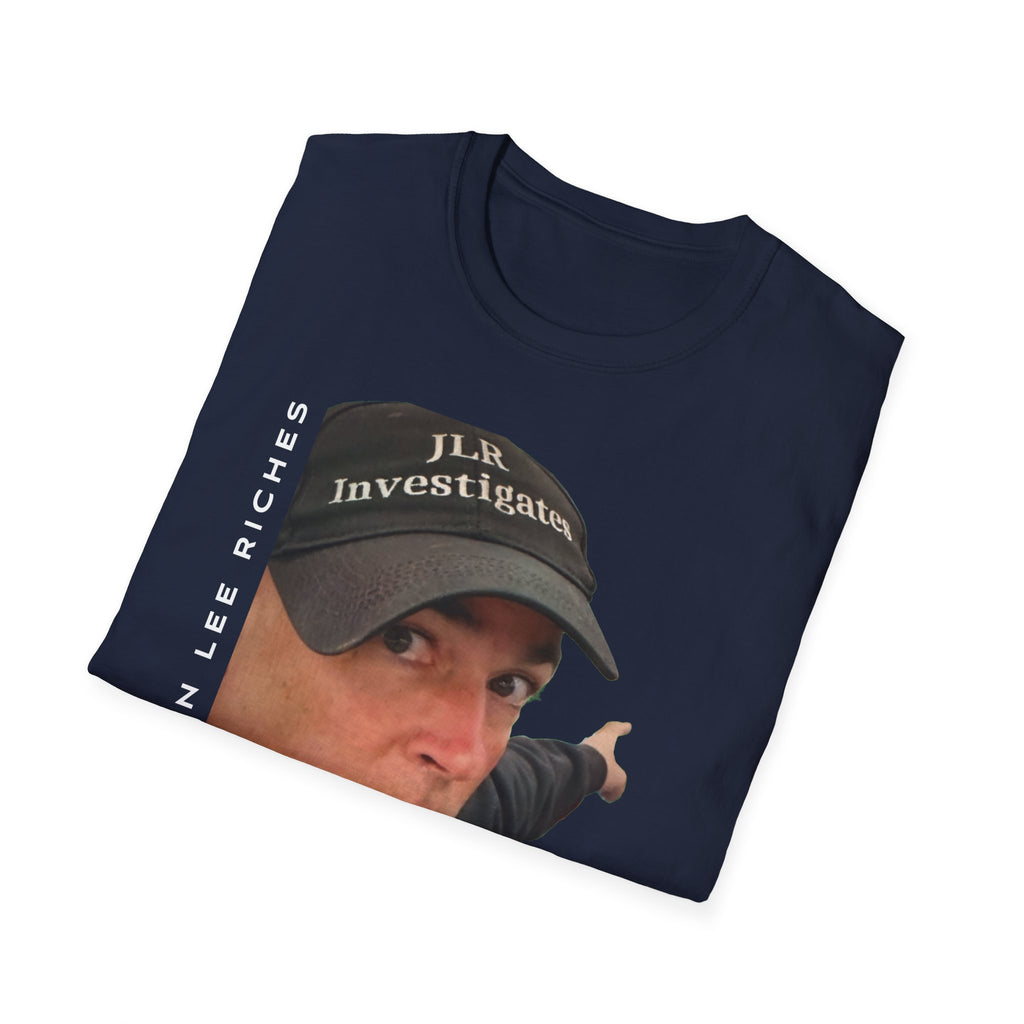 Investigates T-Shirt — Jonathan Lee Riches Investigation Fan Tee