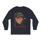 Investigates Long Sleeve Tee — Jonathan Lee Riches Investigator Portrait