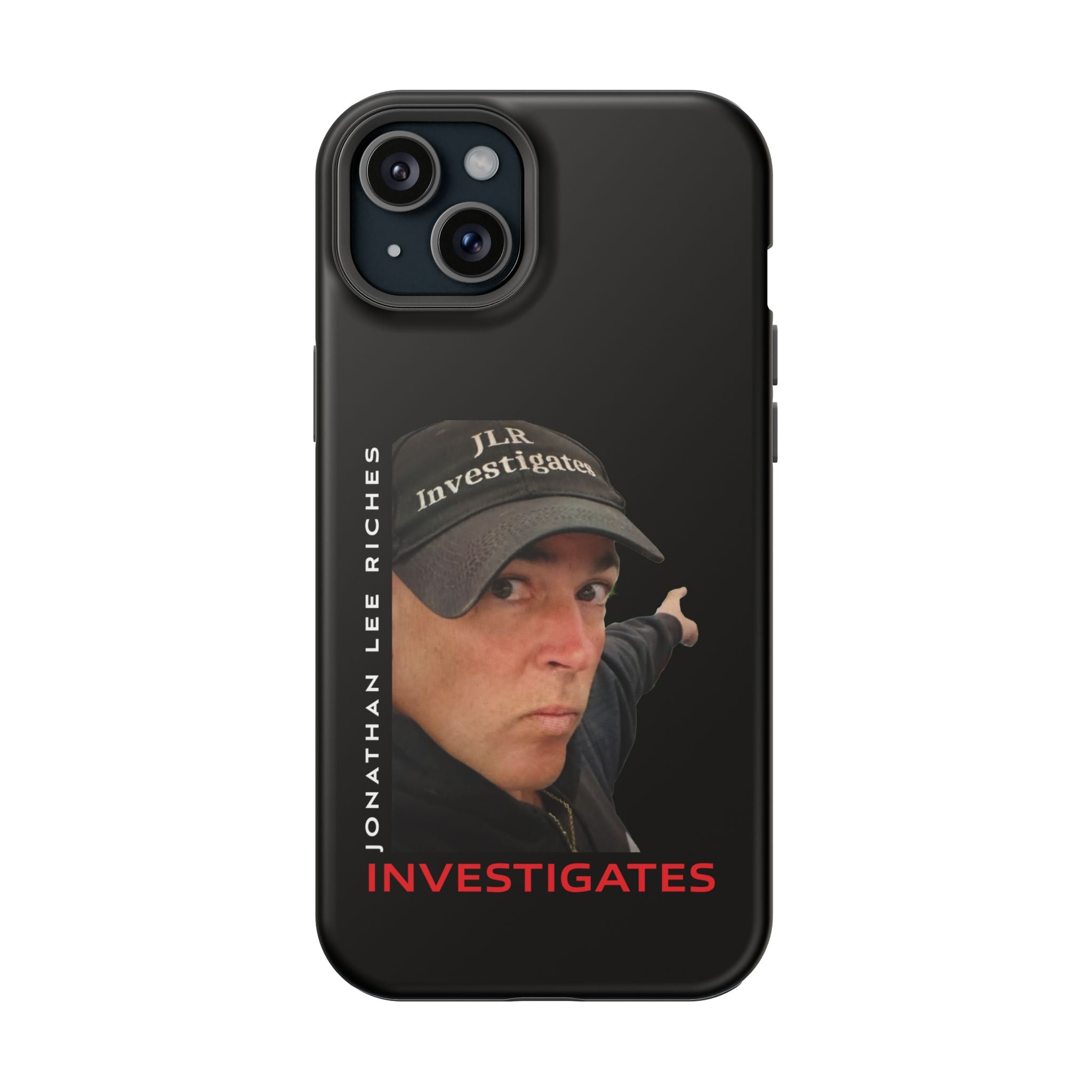 Phone Case — 'JLR© Investigates' Magnetic Impact-Resistant Case with Jonathan Lee Riches Portrait