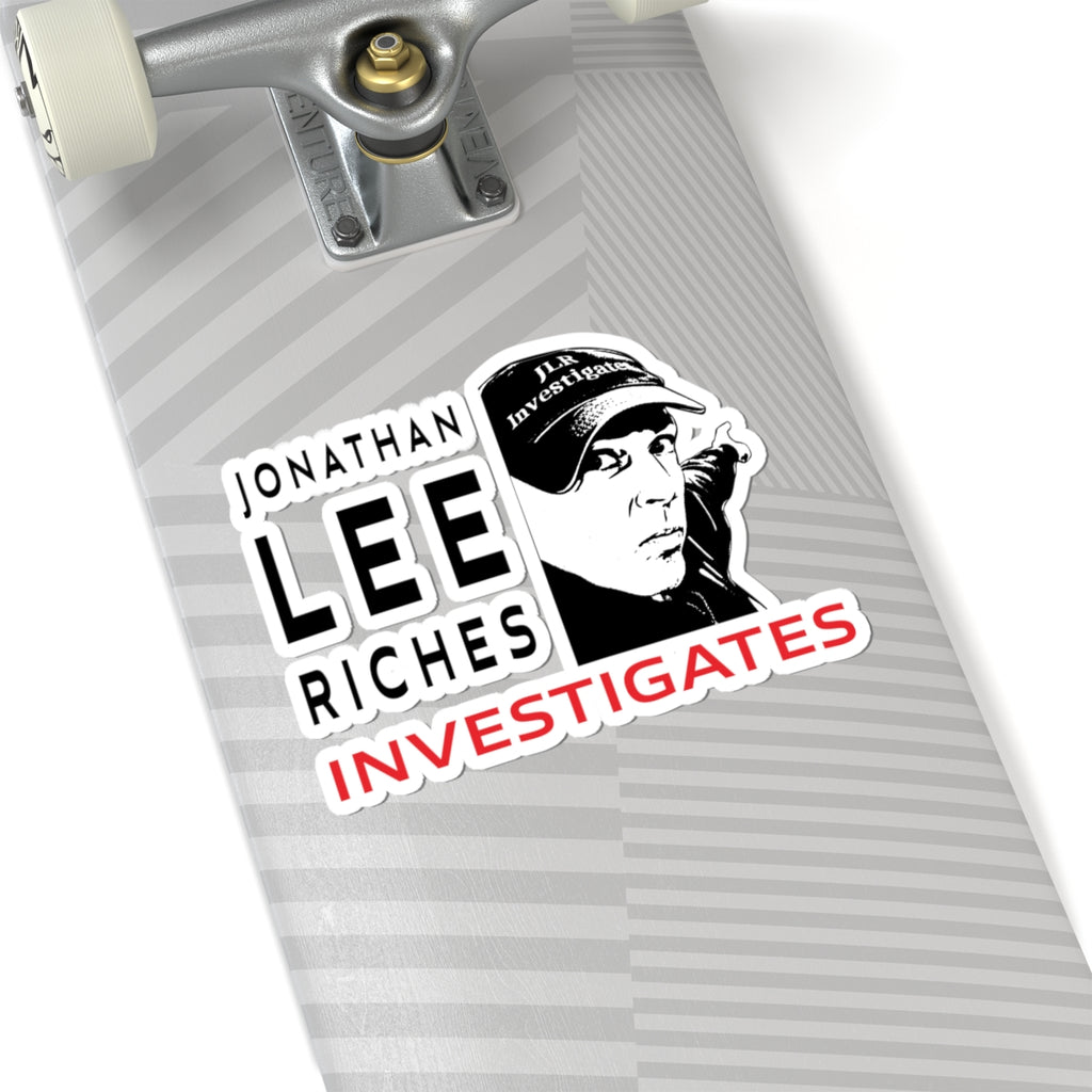 Jonathan Lee Riches Investigates Sticker — Kiss-Cut Laptop Decal