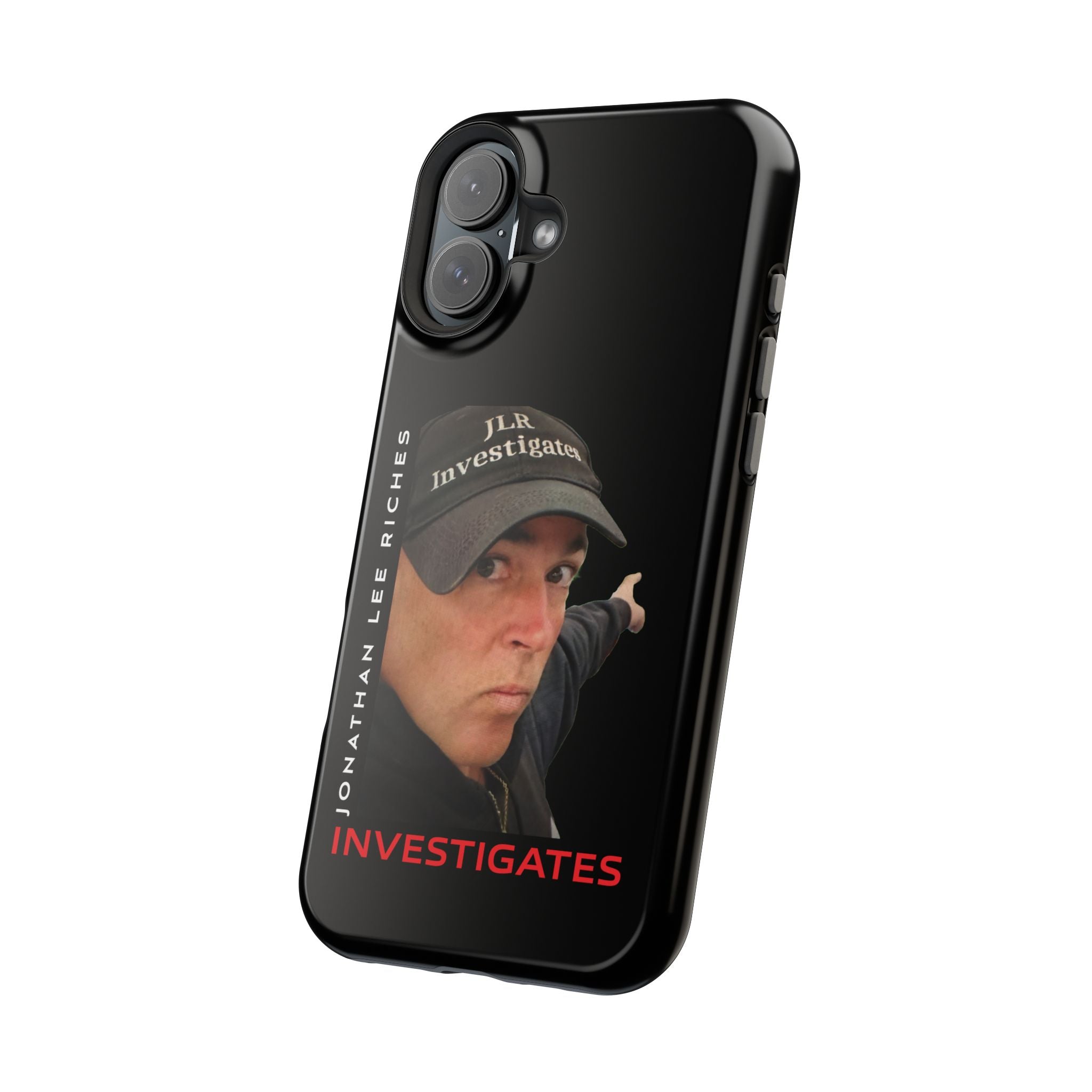 Phone Case — 'JLR© Investigates' Magnetic Impact-Resistant Case with Jonathan Lee Riches Portrait