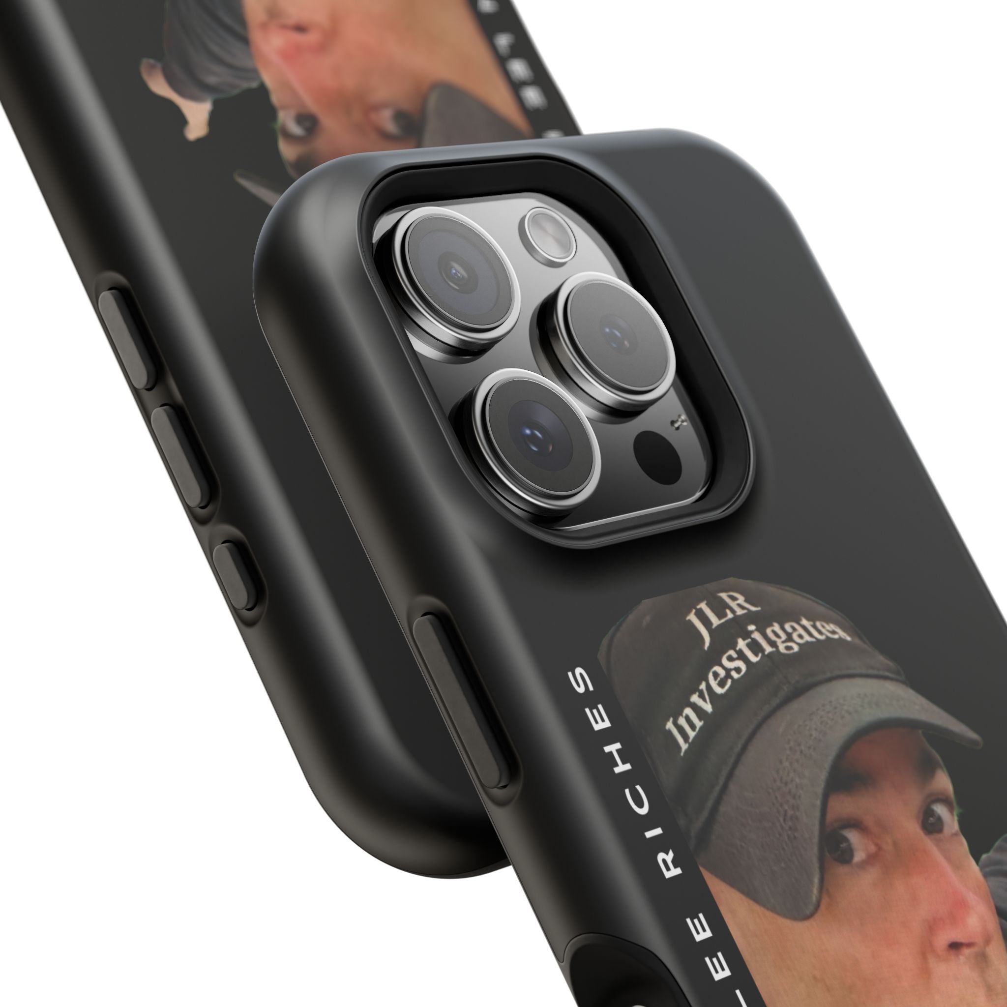 Phone Case — 'JLR© Investigates' Magnetic Impact-Resistant Case with Jonathan Lee Riches Portrait