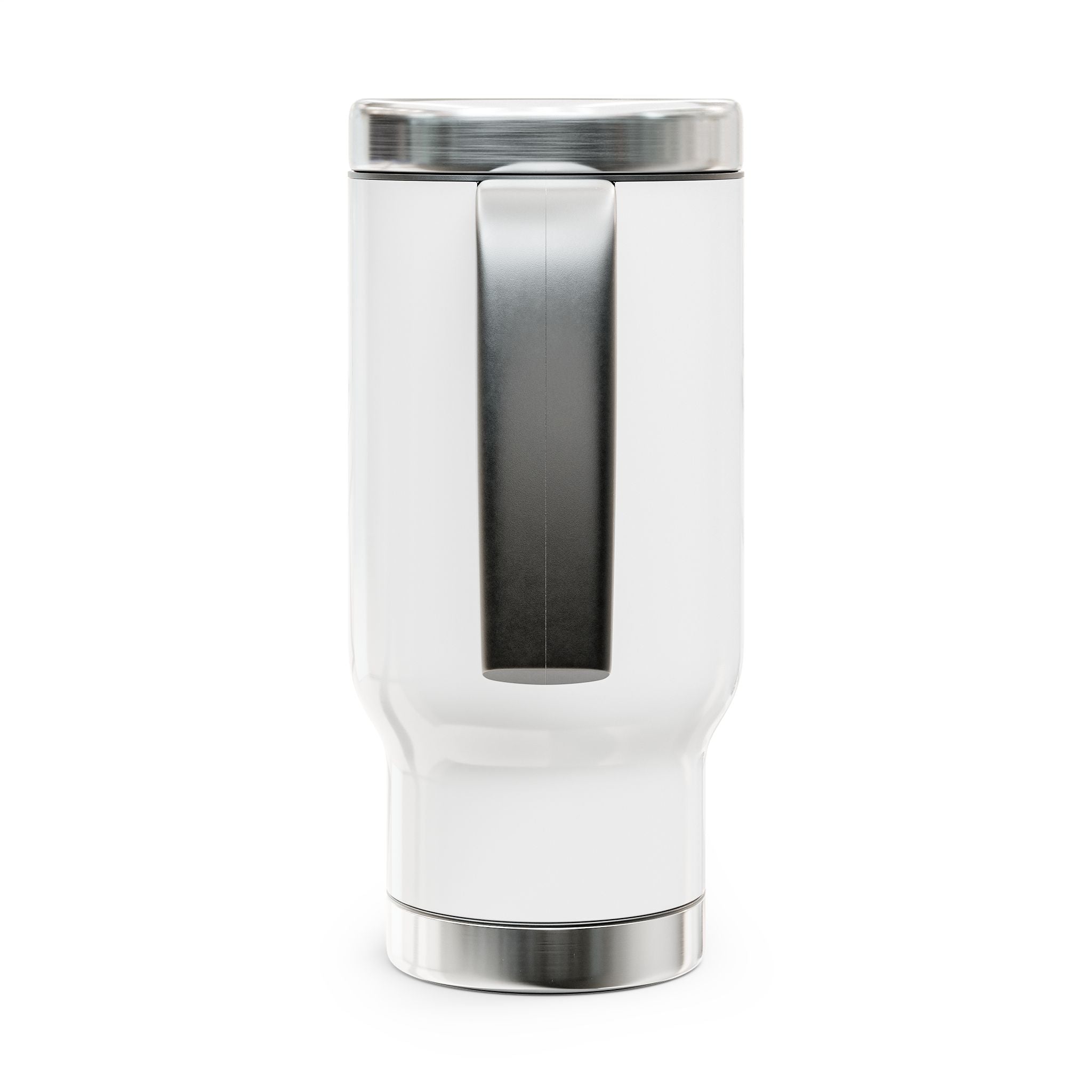 Just Another Whackadoodle Wednesday thermos handle view— bold JLR Investigates branded tumbler — JLR Investigate