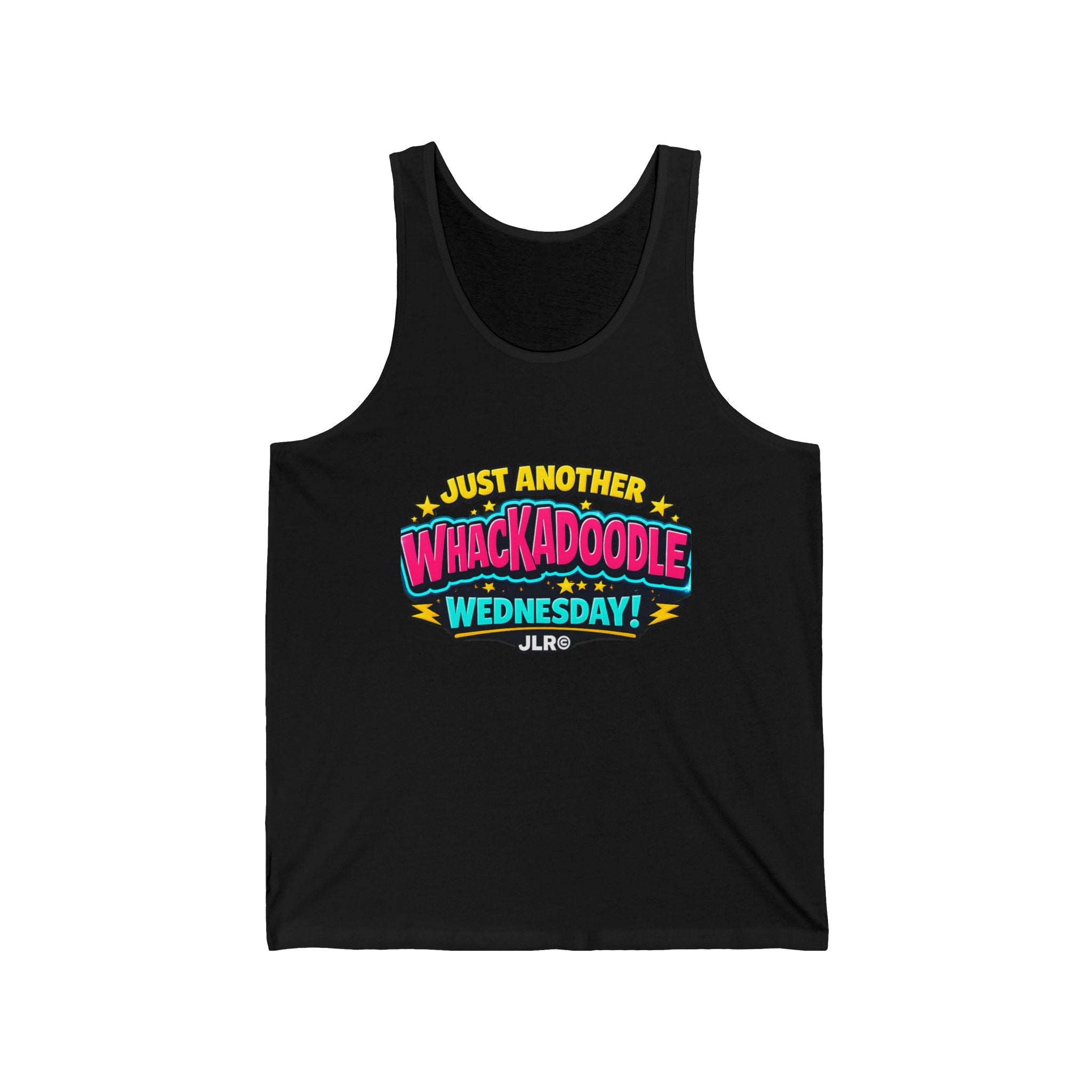 Whackadoodle Wednesday Tank Top in Black – JLR Investigates graphic tank