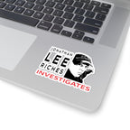 Jonathan Lee Riches Investigates Sticker — Kiss-Cut Laptop Decal