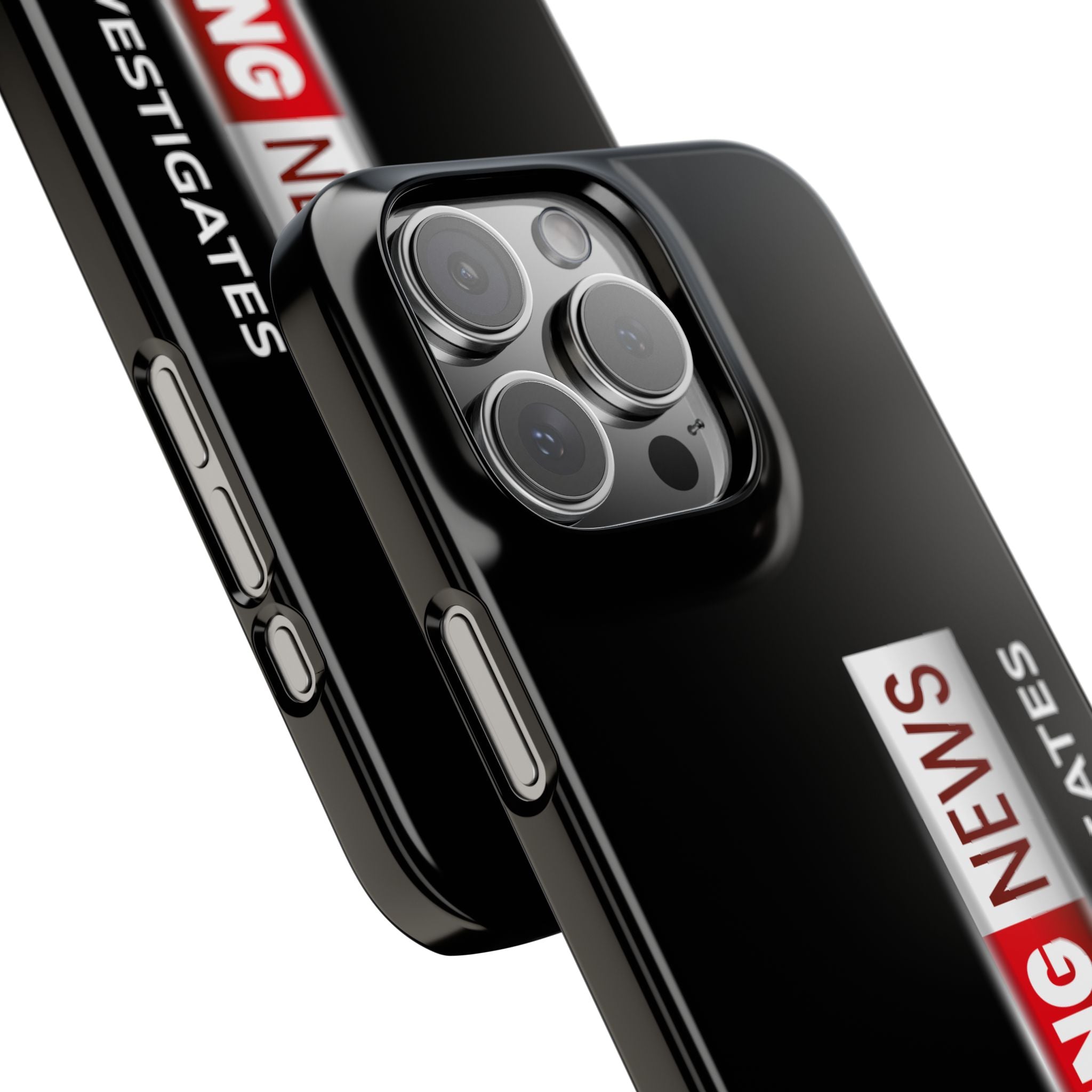 Slim Phone Case — "Breaking News" JLR© Investigates Graphic