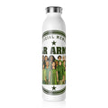 JLR Army Design 20oz insulated water bottle — Official Member JLR Army graphic with diverse group illustration — white stainless steel — JLR Investigates