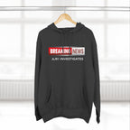Breaking News Hoodie — "JLR© Investigates" Graphic Pullover