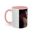 JLR Investigates and cat photo 11oz ceramic mug — Pink interior and handle— JLR Investigates
