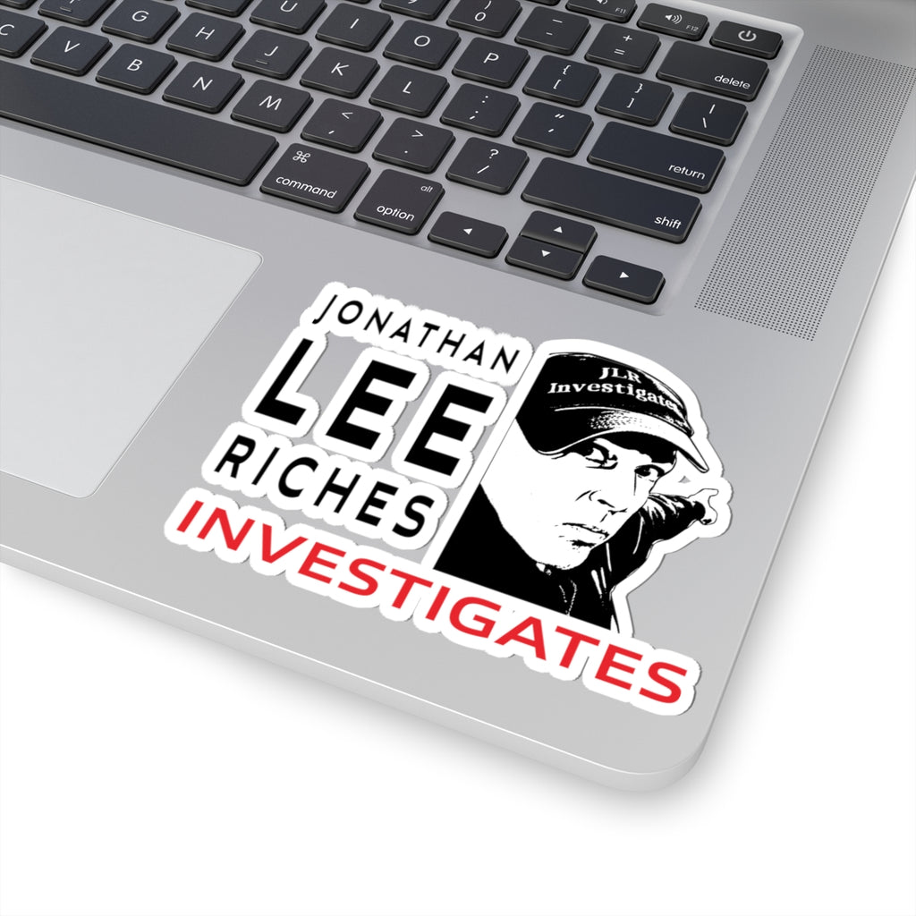Jonathan Lee Riches Investigates Sticker — Kiss-Cut Laptop Decal