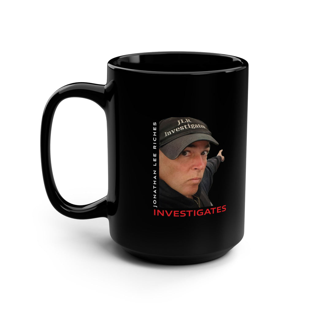 Investigation Podcast Mug — "Investigates" Photo Ceramic Coffee Cup