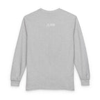 Whackadoodle Halloween Long Sleeve T-Shirt in Sport Grey — back view with JLR© logo