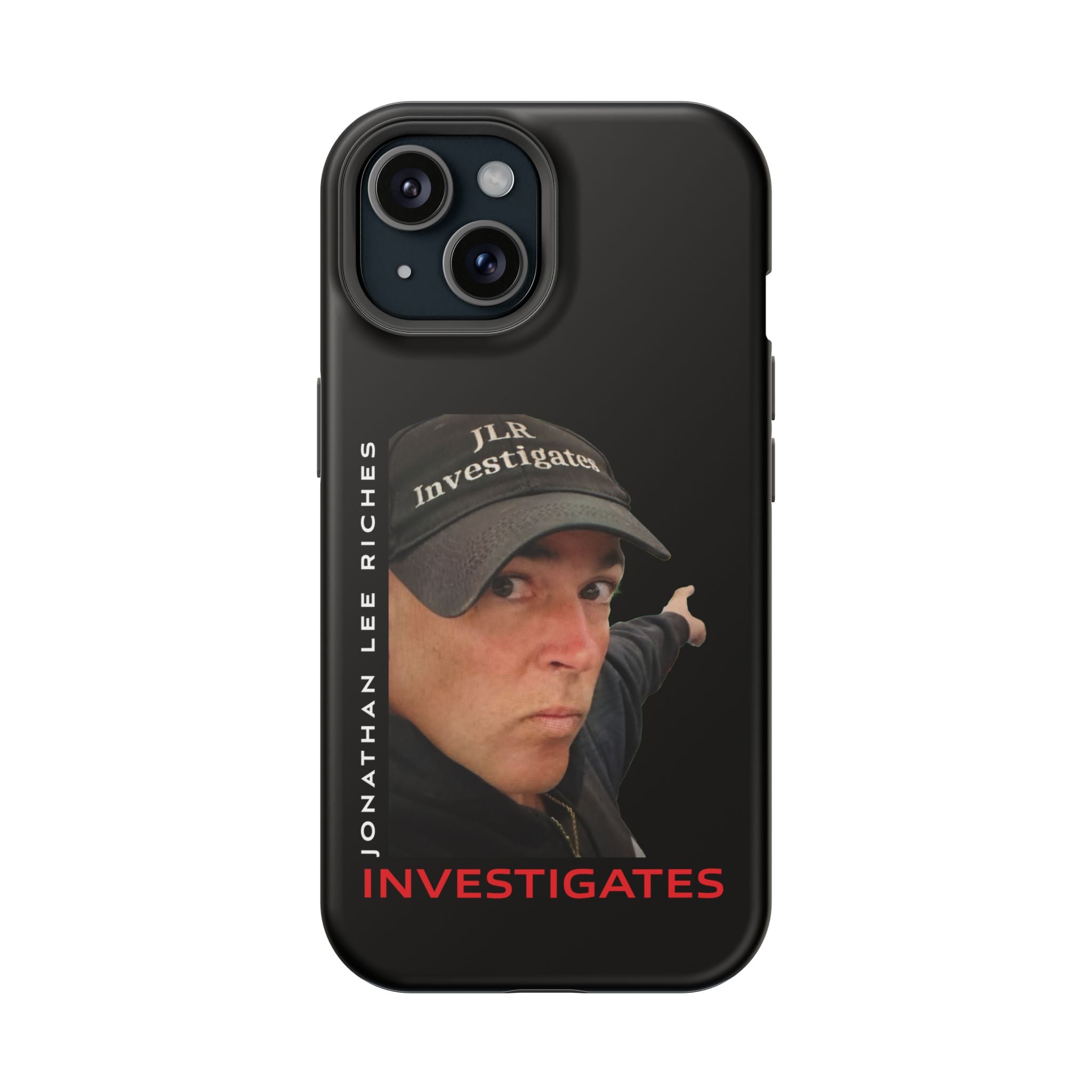 Phone Case — 'JLR© Investigates' Magnetic Impact-Resistant Case with Jonathan Lee Riches Portrait
