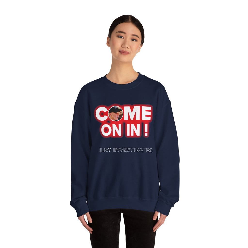 Come On In! JLR© Investigates Unisex Heavy Blend™ Crewneck Sweatshirt