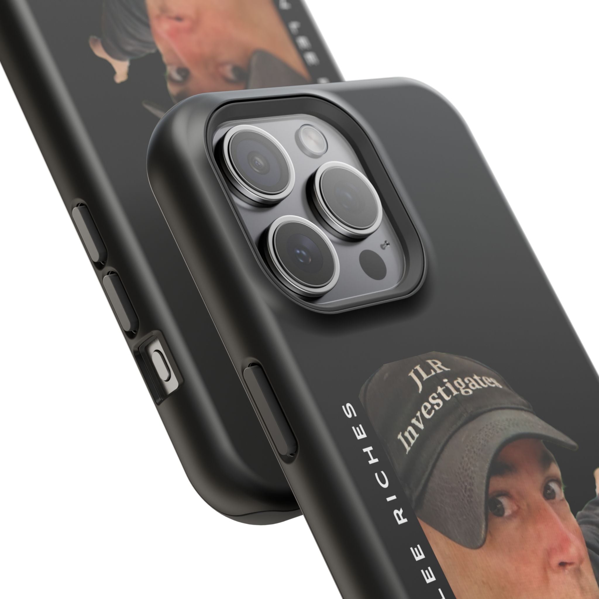 Phone Case — 'JLR© Investigates' Magnetic Impact-Resistant Case with Jonathan Lee Riches Portrait