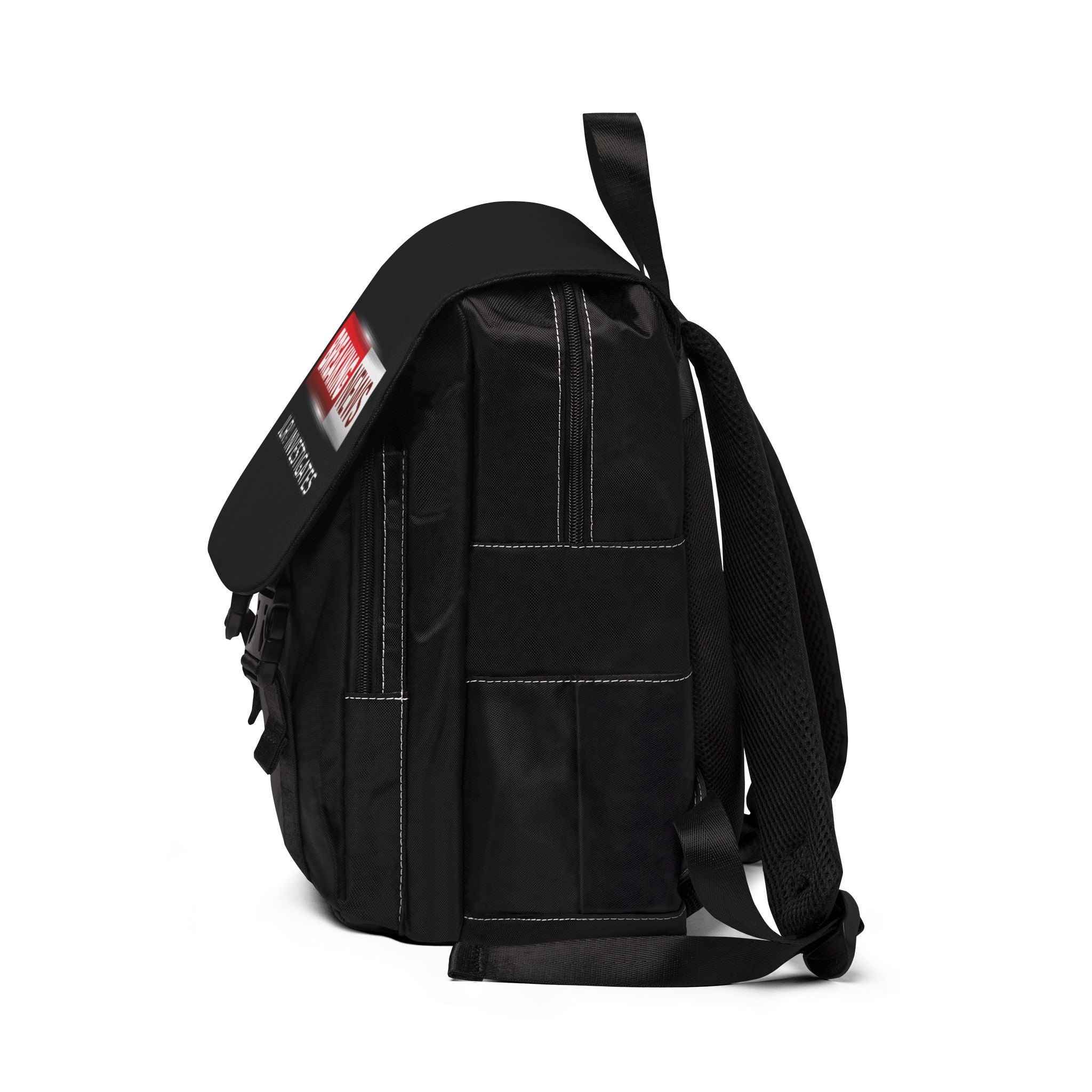 Breaking News Backpack — 'JLR© Investigates' Flap Casual Shoulder Backpack
