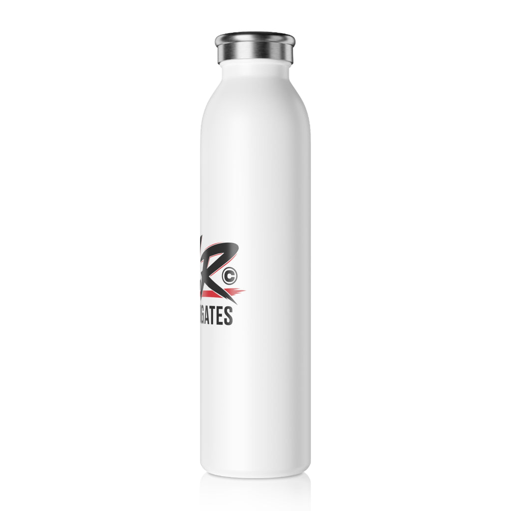 White JLR© Investigates water bottle, 20 oz capacity.